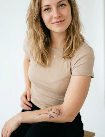 Frau mit Tattoo